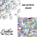 AB Cateye 10x23 Sew on Rhinestone